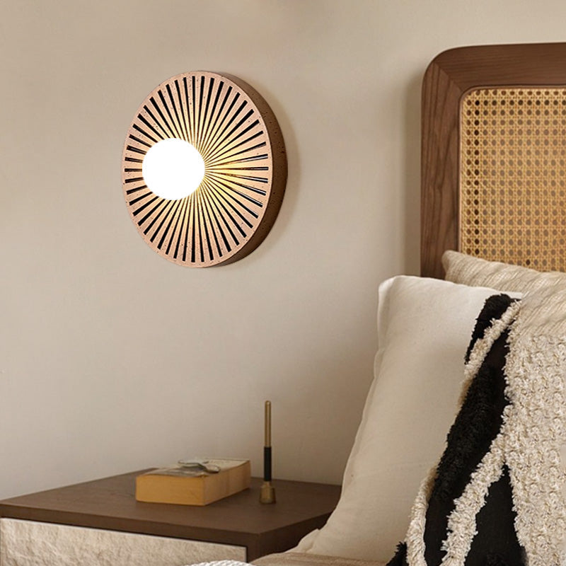 Valentina vintage-inomhusvägglampa med cirkelformad design Konstharpiks Vardagsrum Sovrum