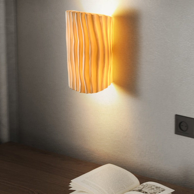 Valentina retro LED-indendørs væglampe, hvid/grå/orange/grøn, soveværelse