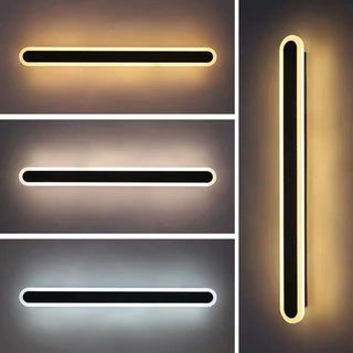 Edge Modern Design Metall Akryl LED Vägglampa Vardagsrum Matsal Utomhus