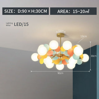 Jevon Ljuskrona Köksö Glas Klot LED Sovrum/Vardagsrum