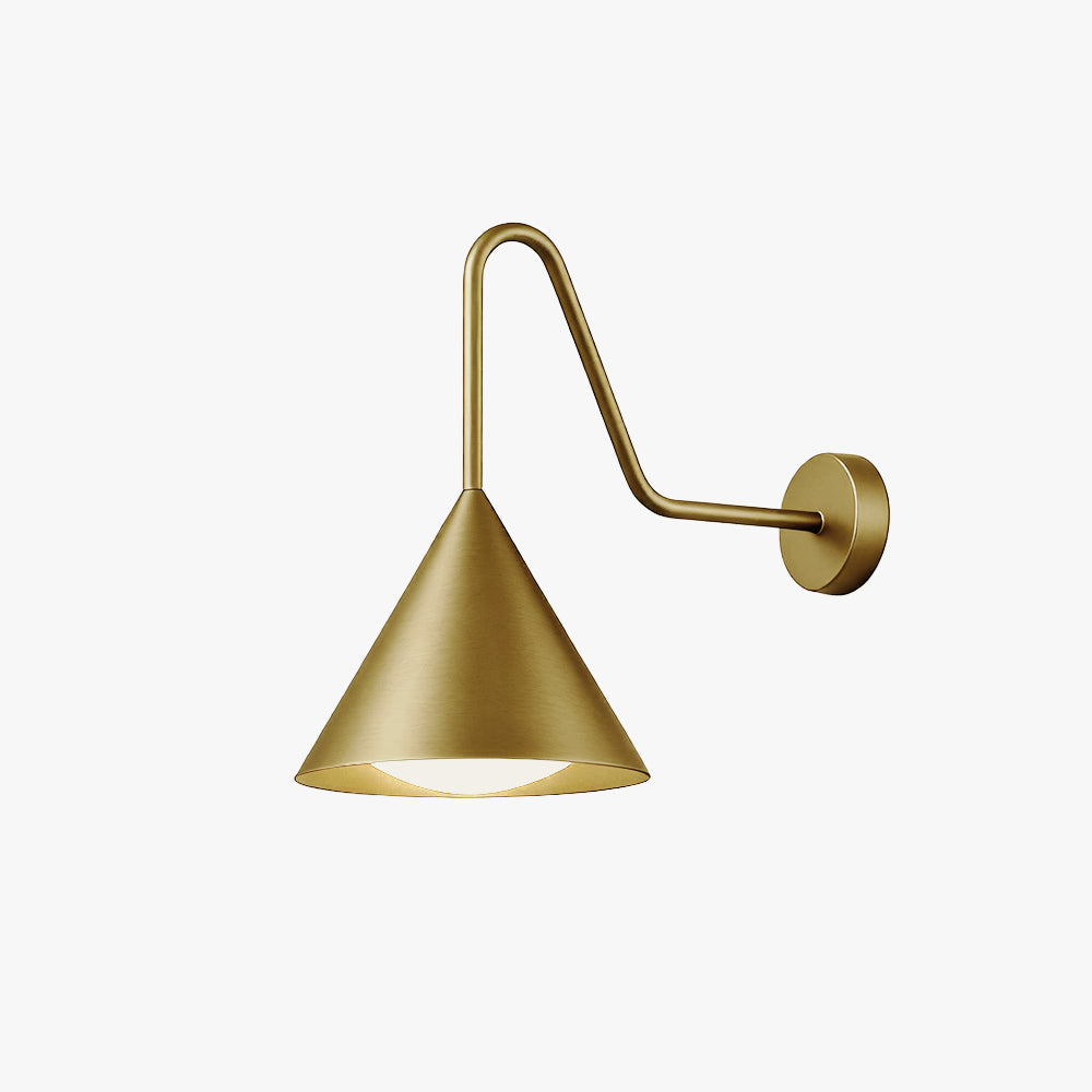 Ray modern minimalistisk konformad utomhusvägglampa i metall, vattentät, svart/guld
