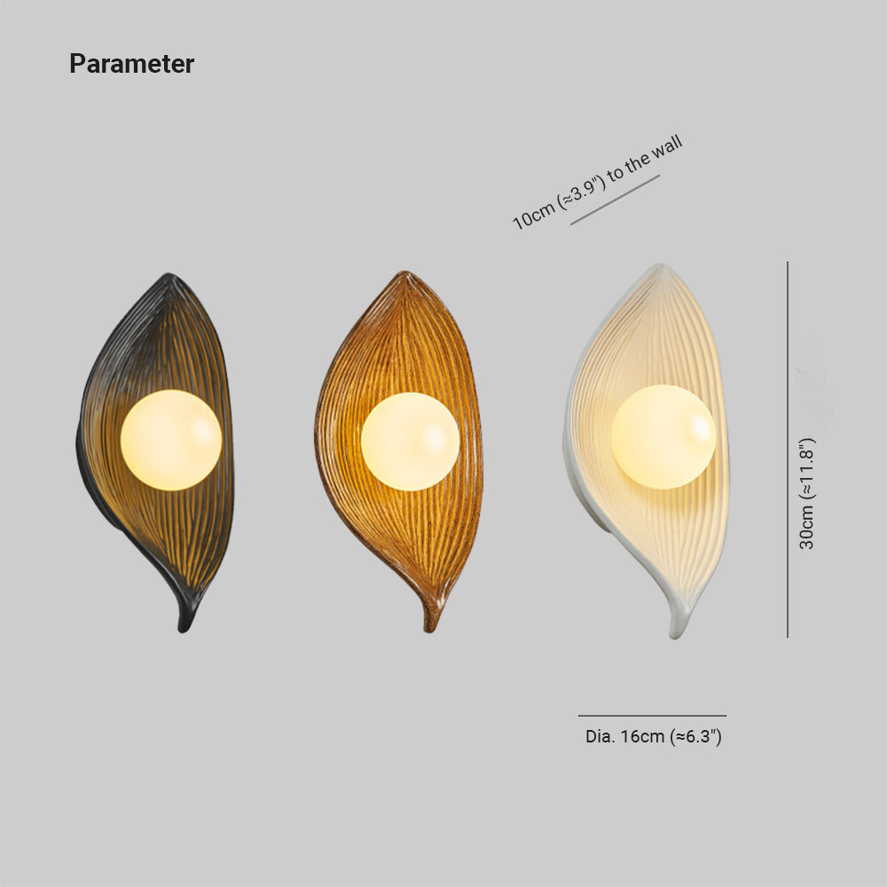 Aria modern LED-vägglampa i svart/vitt/trä för vardagsrum