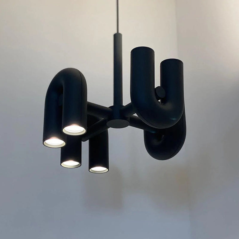 Arisha moderne lineær pendel med 3 U-formede lamper