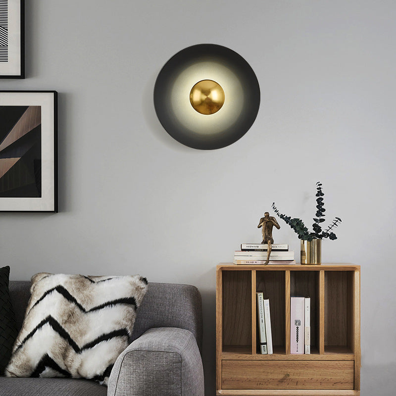 Valentina Minimalist Plate LED Indoor Wall Lamp Metal Hotel Bedroom
