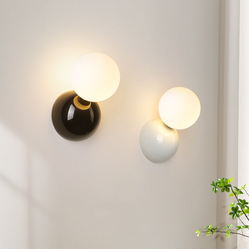 Valentina modern LED-vägglampa för inomhusbruk i svart, vitt och metall för vardagsrum