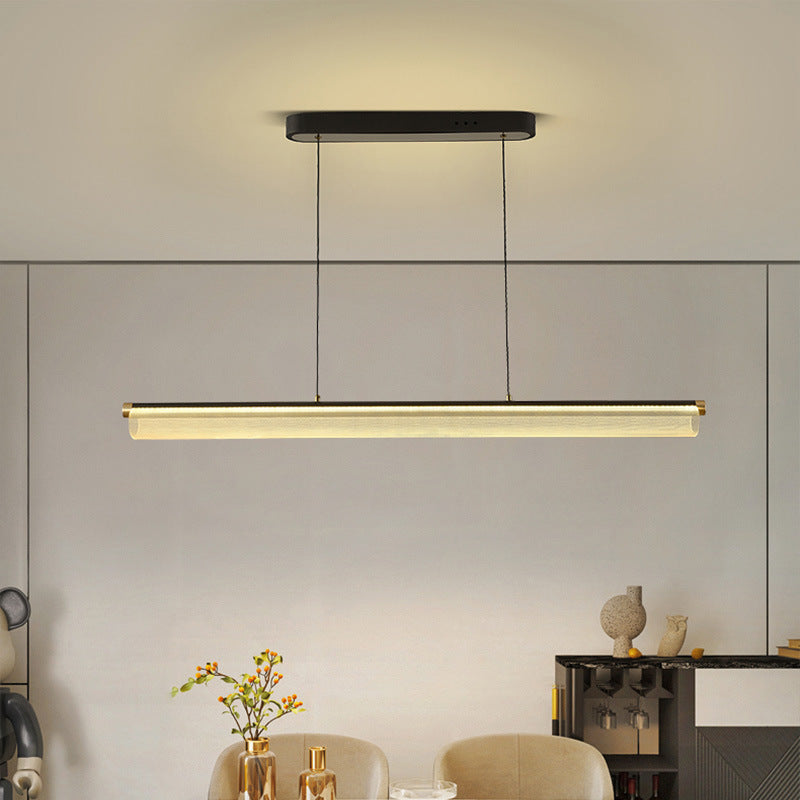 Arisha modern LED-pendellampa i klart glas och metall för te-/matsal/vardagsrum