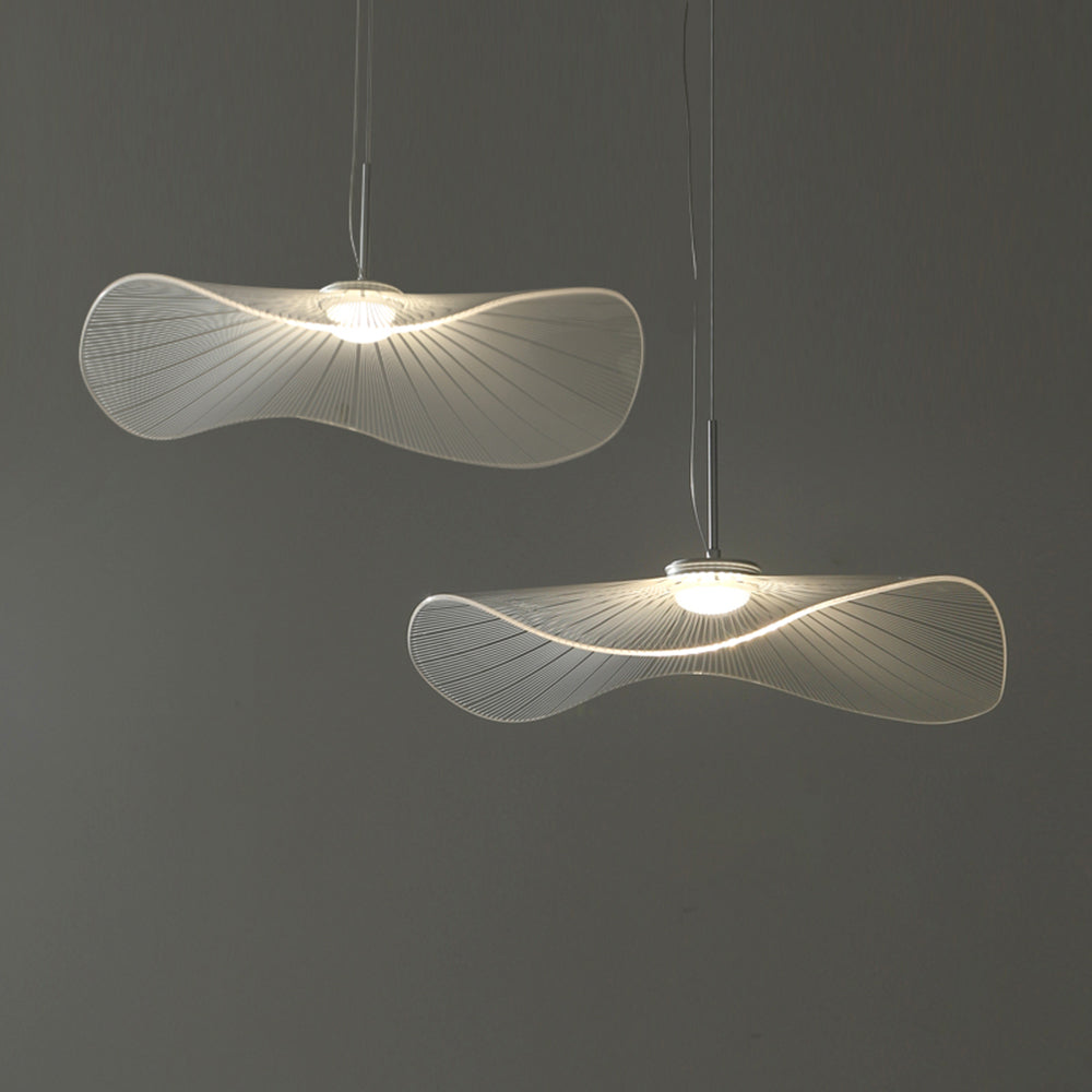 Arisha-design-lehtilautasenmuotoinen metalliriippuvalaisin, valkoinen