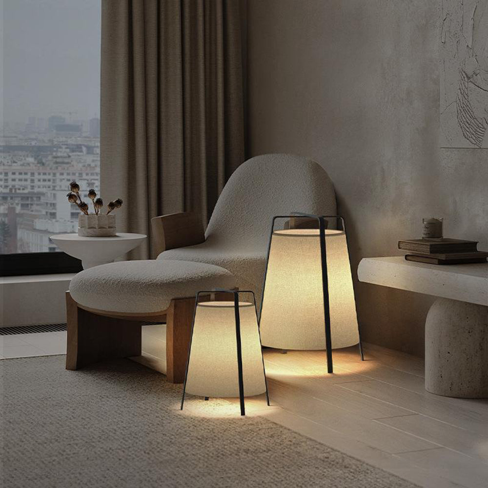 Ritta modern minimalistisk golvlampa i tyg, L/S