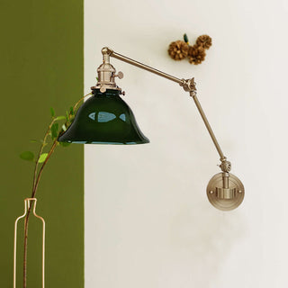 Brady Retro Design Vägglampa Inomhus Metall/Glas Grön/Vit Sovrum