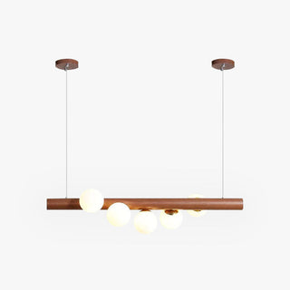 Valentina Modern Design Trä Glas LED Pendellampa Vardagsrum Matsal