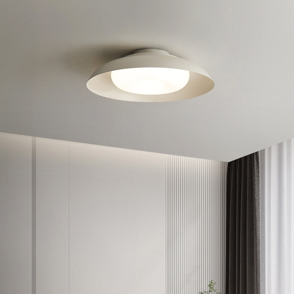 Arisha Nordic Bowl Flush Mount Ceiling Light, White