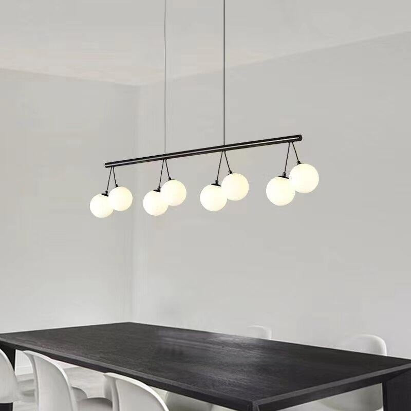 Valentina Nordic LED Chandelier Black Metal/Glass Dining/Living Room/Bedroom