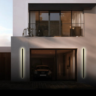 Edge Minimalistisk Linjär Metall LED Vägglampa Trägård Utomhus