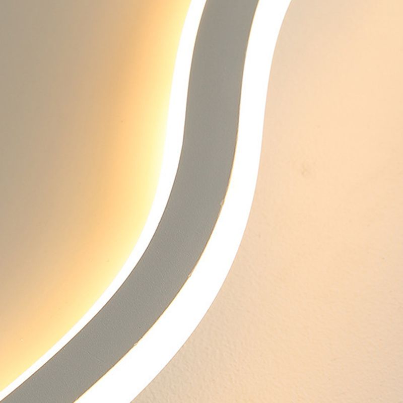 Arisha Modern Metal/ Flush Mount Ceiling Lights, White/Black