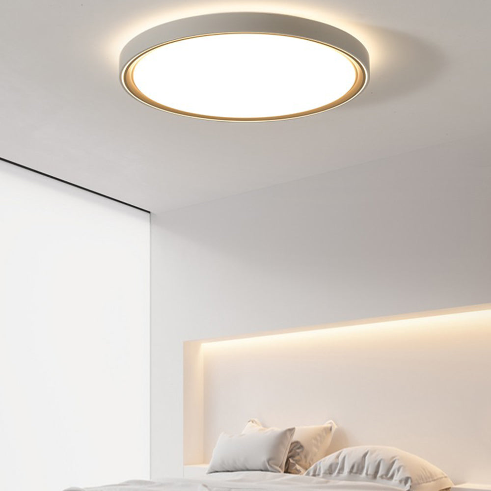 Arisha minimalistisk rund/firkantet metal-loftslampe til planmontering, guld