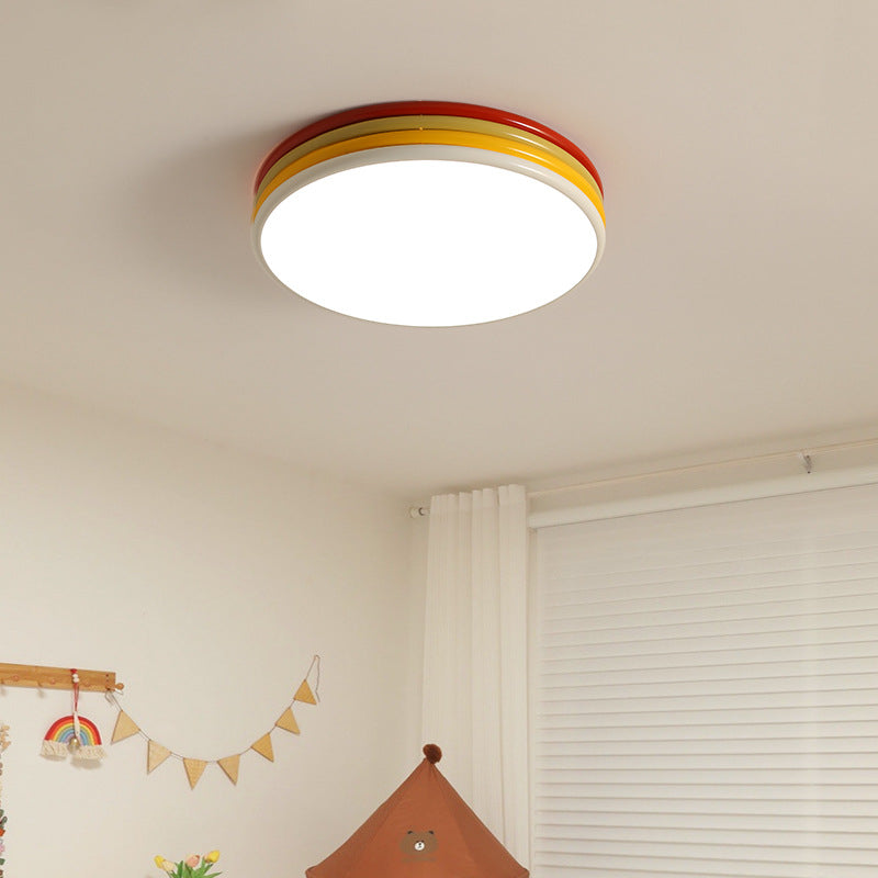 Arisha nútímalegt LED-loftljós sem festist beint í loft, rautt, stofa og svefnherbergi