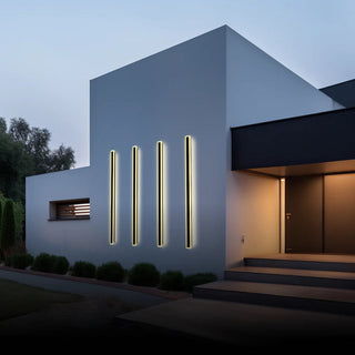 Edge Minimalistisk Linjär Metall LED Vägglampa Trägård Utomhus
