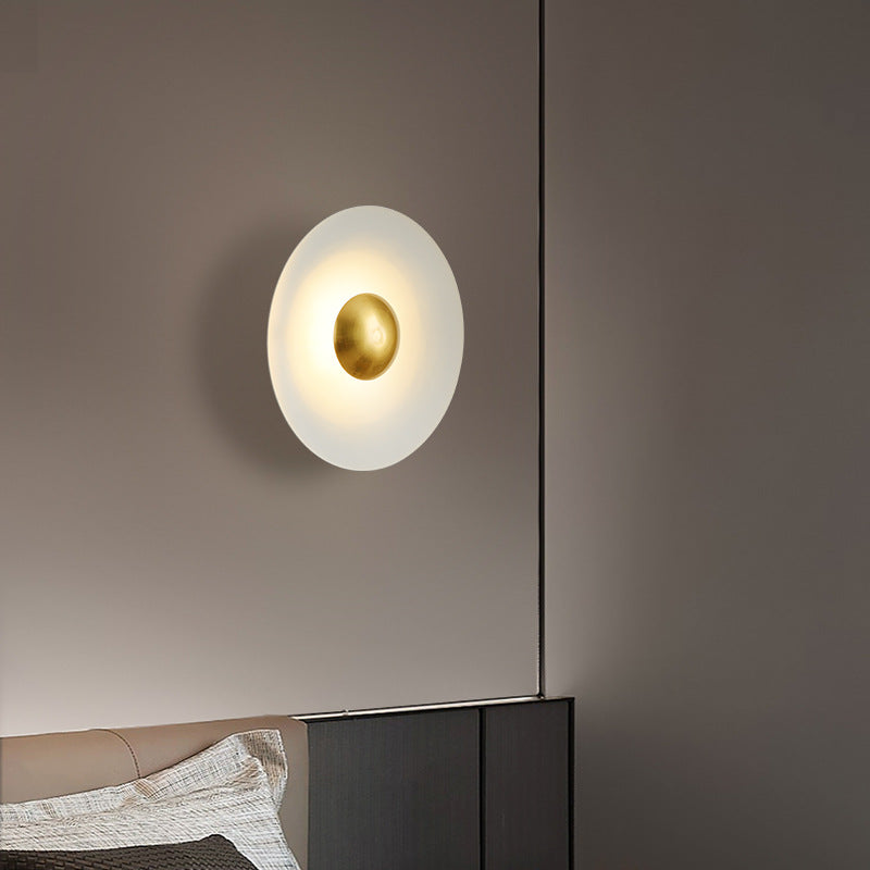 Valentina Minimalist Plate LED Indoor Wall Lamp Metal Hotel Bedroom
