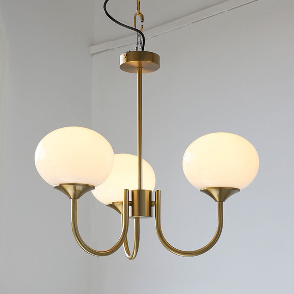Valentina retro art déco-globkrona, vit/rosa/beige