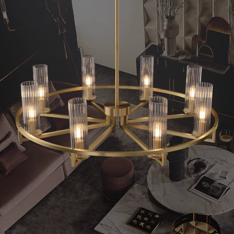 Arisha Postmoderni design-LED-riippuvalaisin, lasi/metalli, olohuone/kylpyhuone