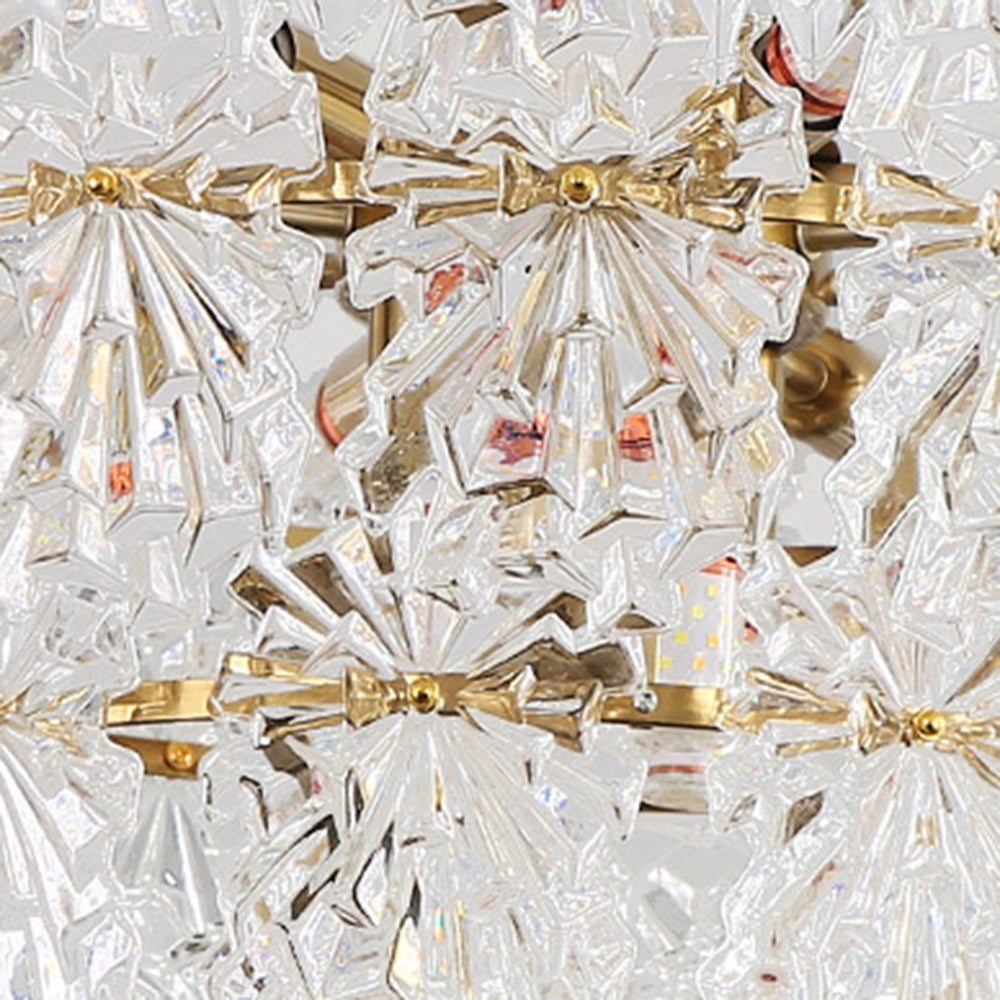 Kristy elegant guldfärgad pendellampa med 3 ringar, metall/glas