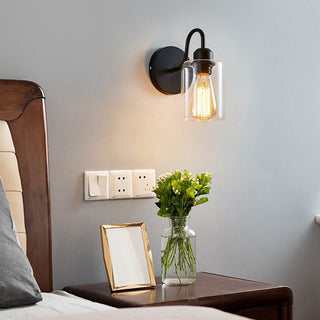 Alessio Retro LED Inomhus Metall/Glas Vägglampa, Guld