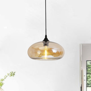 Hailie Modern Brödformad Glas LED Pendellampa Sovrum Matsal
