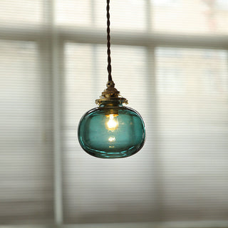 Hailie Retro Oval LED Pendellampor Glas/metall Grön/Klar/Svartgrön Matsal/Sovrum