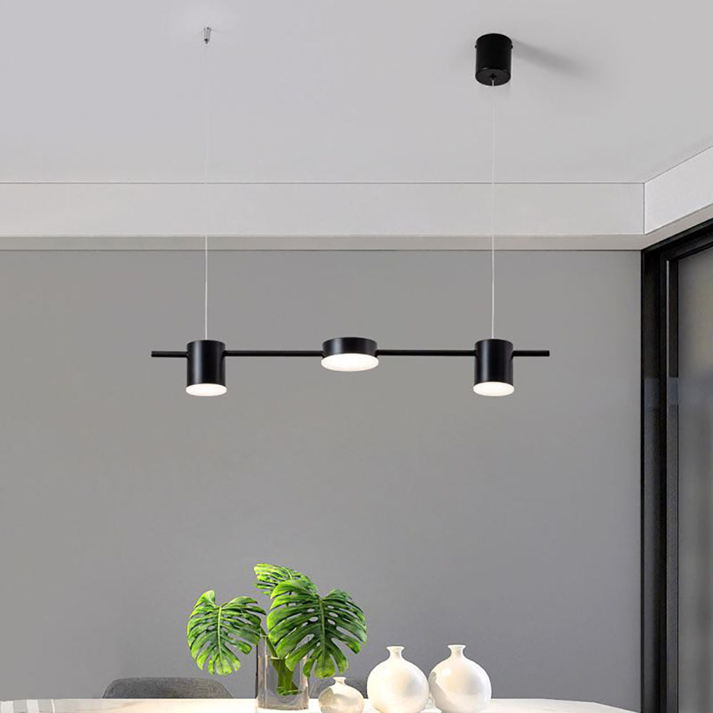 Arisha minimalistisk pendellampa med flera metallskärmar, svart/guldfärgad