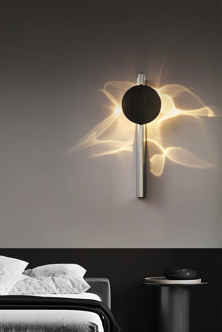 Pethr minimalistisk bølgevæglampe i stål