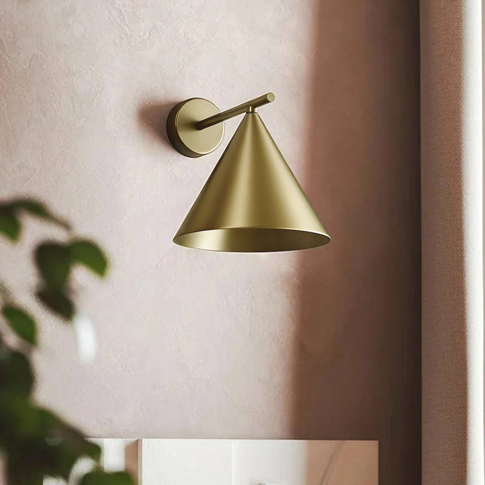 Ray modern minimalistisk konformad utomhusvägglampa i metall, vattentät, svart/guld
