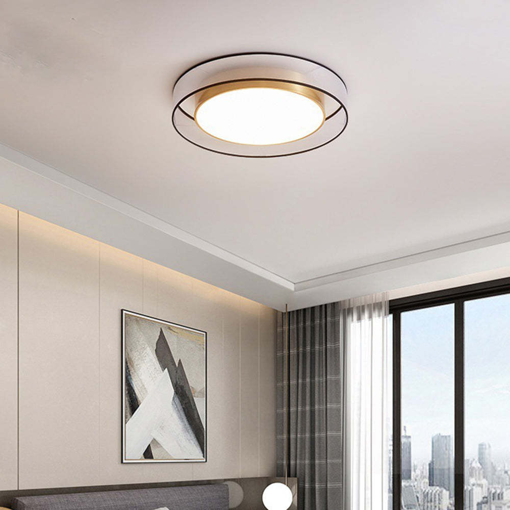Arisha nordisk modern rund LED-taklampa med utanpåliggande montering, guld/koppar