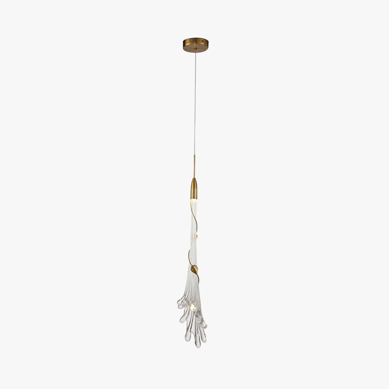 Arisha elegant blommig pendellampa i metall/glas, sovrum