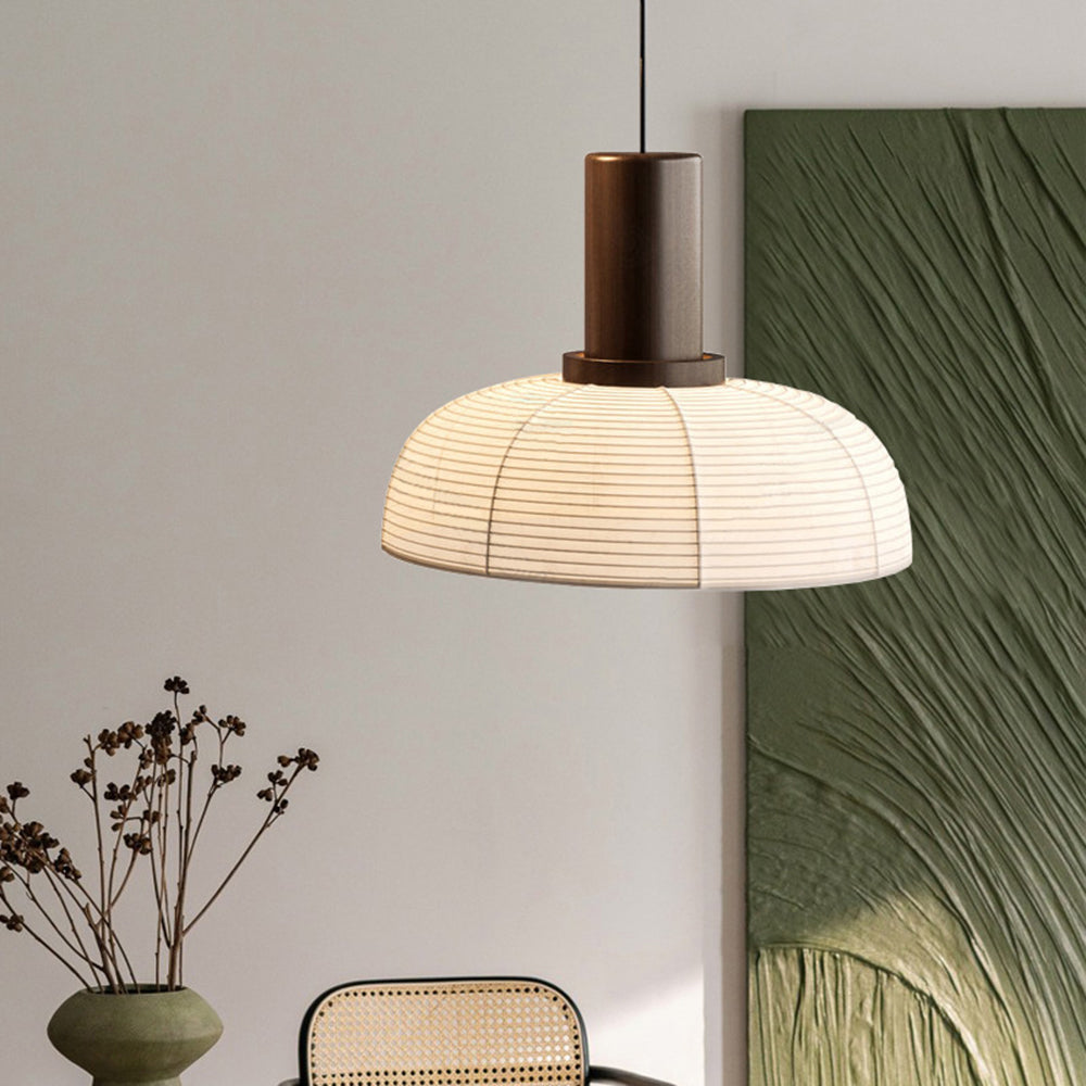 Muto retro-pendellampe i stof og metal, 2 stilarter