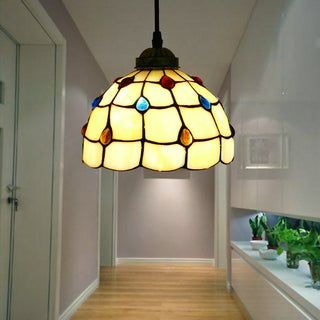 Alessio Retro LED Pendellampa Målat Glas/Metall Gul/Beige/Brunt/Khaki/Blå/Lila Vardagsrum/Sovrum