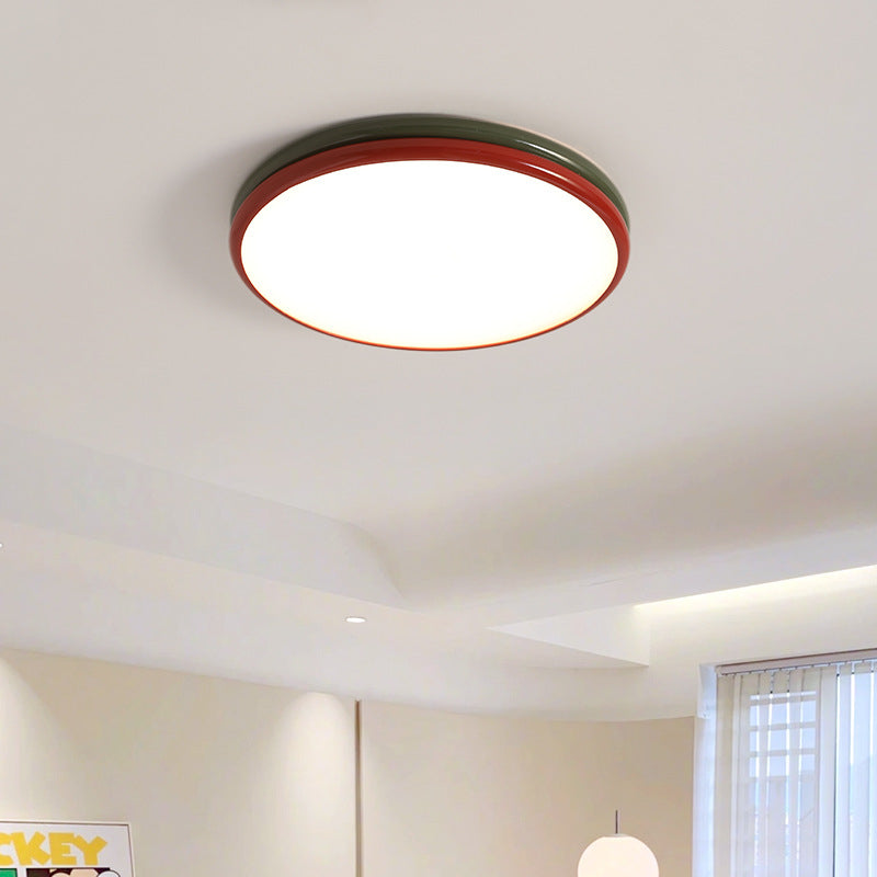 Arisha nútímalegt LED-loftljós sem festist beint í loft, rautt, stofa og svefnherbergi