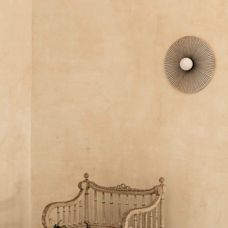 Valentina vintage-inomhusvägglampa med cirkelformad design Konstharpiks Vardagsrum Sovrum