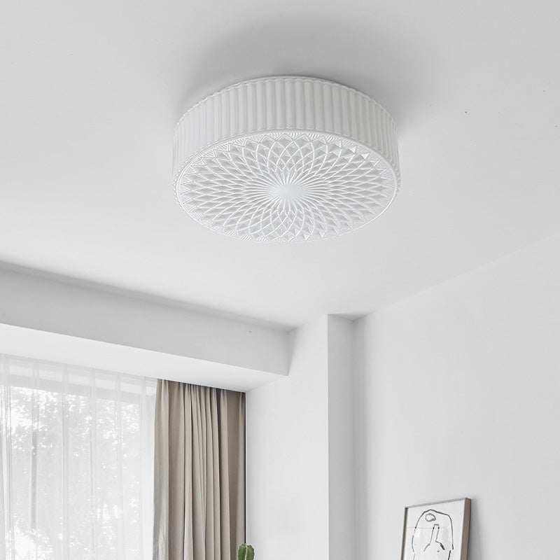 Valentina Modern Cream LED Flush Mount Ceiling Light Glass Study Bedroom