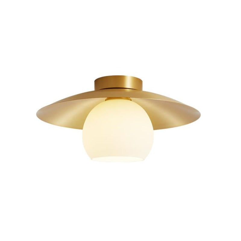 Arisha nordisk retro LED-loftlampe i metal og glas til gang