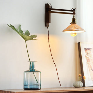 Ozawa Vintage Design Trä/Metall LED Vägglampa Vardagsrum Sovrum