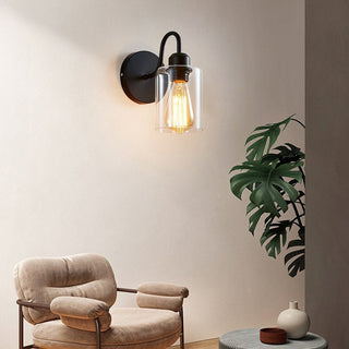 Alessio Retro LED Inomhus Metall/Glas Vägglampa, Guld