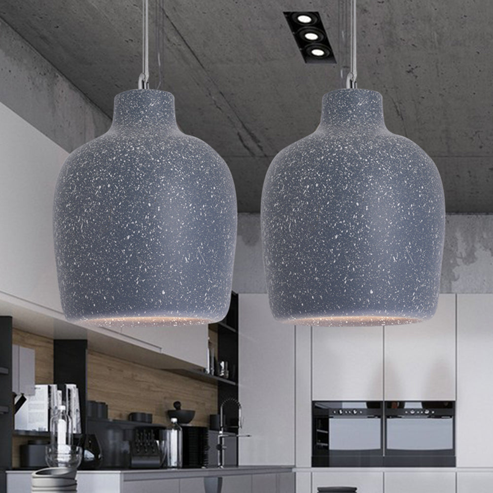Avi Wabi Sabi Jar Shaped Resin Pendant Light, 4 Color