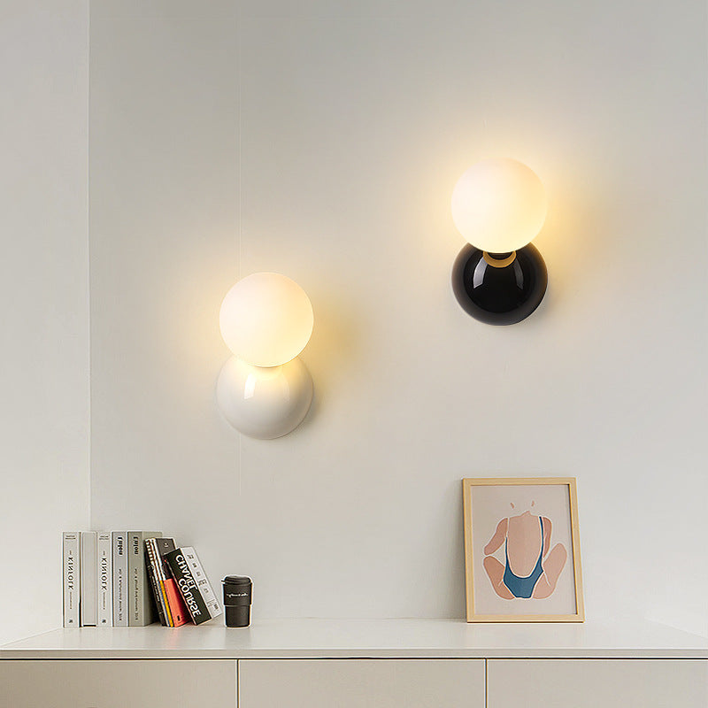 Valentina modern LED-vägglampa för inomhusbruk i svart, vitt och metall för vardagsrum