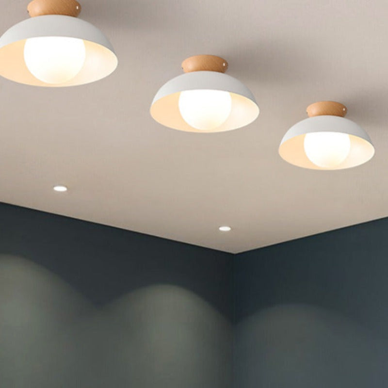 Muto nordisk pendellampa eller plafond i svart trä och metall för kök och balkong