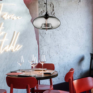 Hailie Modern Brödformad Glas LED Pendellampa Sovrum Matsal
