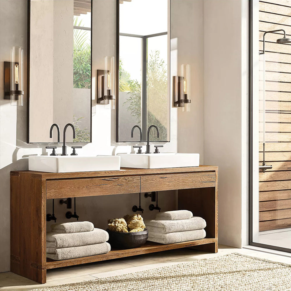 Zenil moderne cylinderformet væglampe i glas