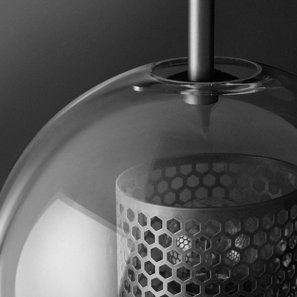 Seniq-teollistyylinen tyylikäs kirkaslasinen seinävalaisin