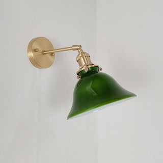 Brady Retro Design Vägglampa Inomhus Metall/Glas Grön/Vit Sovrum