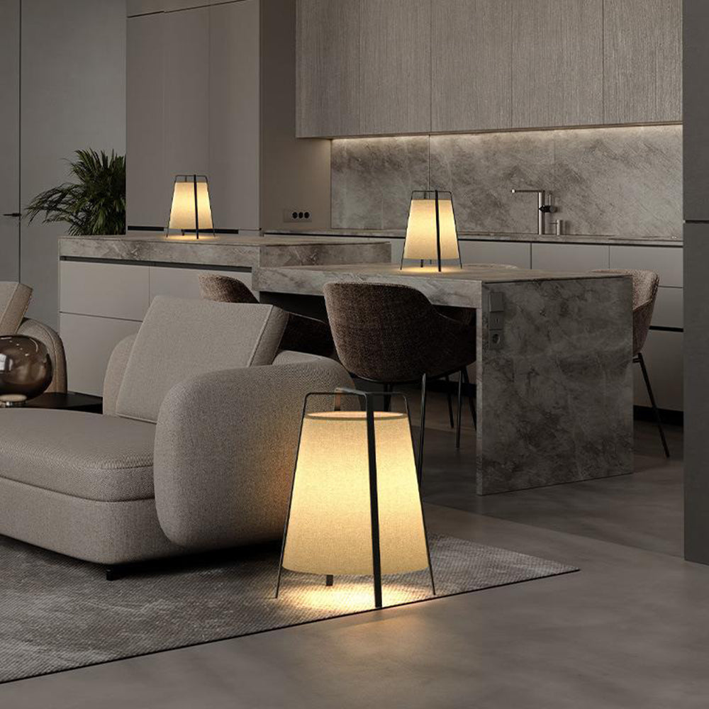 Ritta modern minimalistisk golvlampa i tyg, L/S
