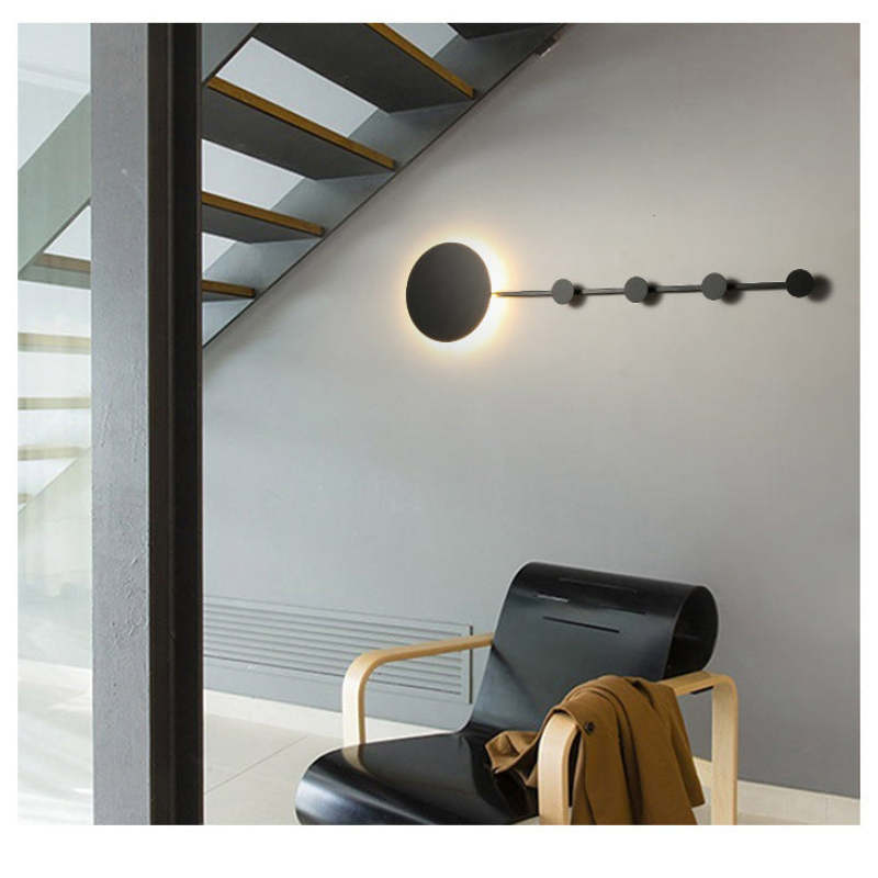Arisha LED-vägglampa för veranda med klädhängare, kreativ vägglampa
